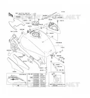 RESERVOIR CARBURANT pour Kawasaki VN1500 MEAN STREAK 2003