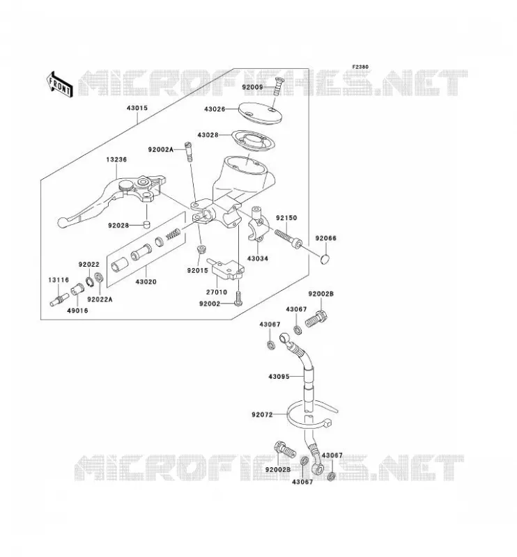EMBRAYAGE MAITRE CYLINDRE Kawasaki MOTOS 1500 2001 VN1500 DRIFTER  VN1500-R1H