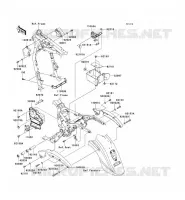 PIECE DE CADRE (COUVERTURE) pour Kawasaki VN1600 CLASSIC 2005