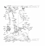 PIECE DE CADRE (COUVERTURE) pour Kawasaki VN1600 CLASSIC 2005