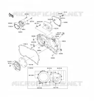 CARTER MOTEUR DROIT(S) pour Kawasaki VN1600 CLASSIC 2008