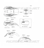 STICKER (NOIR)(CN) pour Kawasaki VN1600 MEAN STREAK 2007
