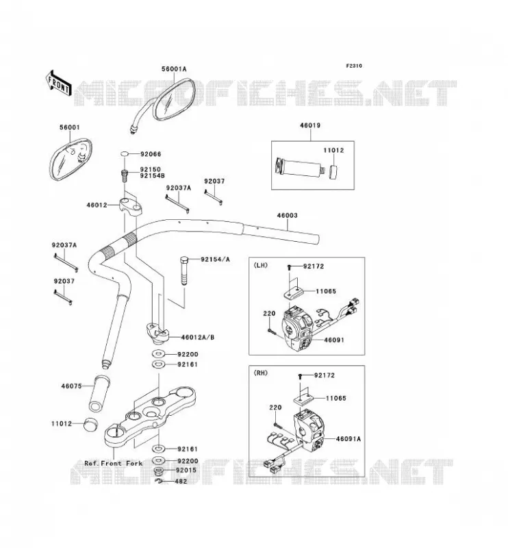 GUIDON Kawasaki MOTOS 1700 2009 VN1700 VOYAGER  VN1700A9F