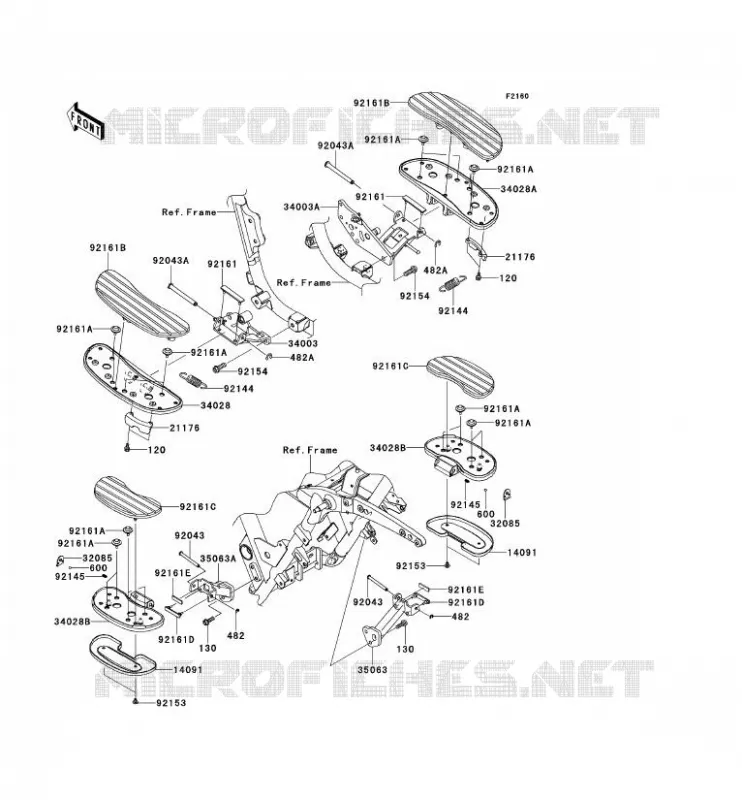 REPOSE PIED Kawasaki MOTOS 1700 2013 VN1700 VOYAGER  VN1700ADF