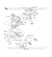 CACHE LAT&Eacute;RAL/GARDE CHAINE pour Kawasaki VN1700 VOYAGER ABS 2010