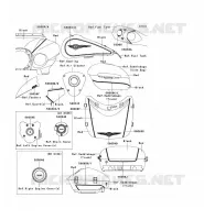 STICKER (BLACK/RED) pour Kawasaki VN1700 VOYAGER ABS 2010