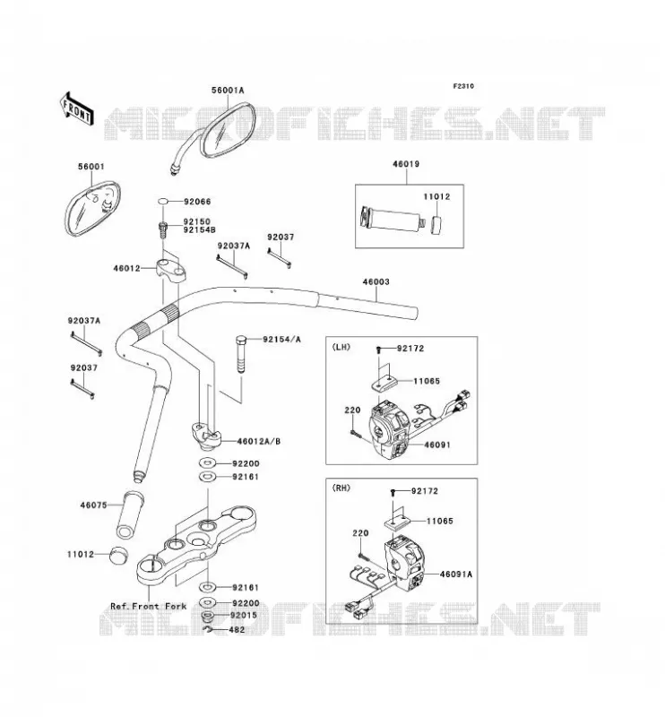 GUIDON Kawasaki MOTOS 1700 2010 VN1700 VOYAGER ABS  VN1700BAF