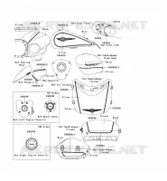 STICKER(BLEU/ARGENT)(CA,US) pour Kawasaki VN1700 VOYAGER ABS 2011