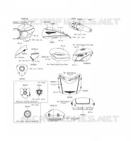 STICKER(WHITE/SILVER) pour Kawasaki VULCAN 1700 VOYAGER ABS 2014