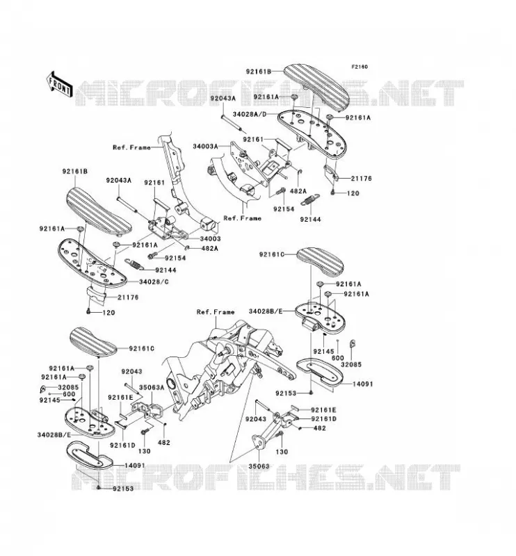 REPOSE PIED Kawasaki MOTOS 1700 2009 VN1700 NOMAD  VN1700C9FA