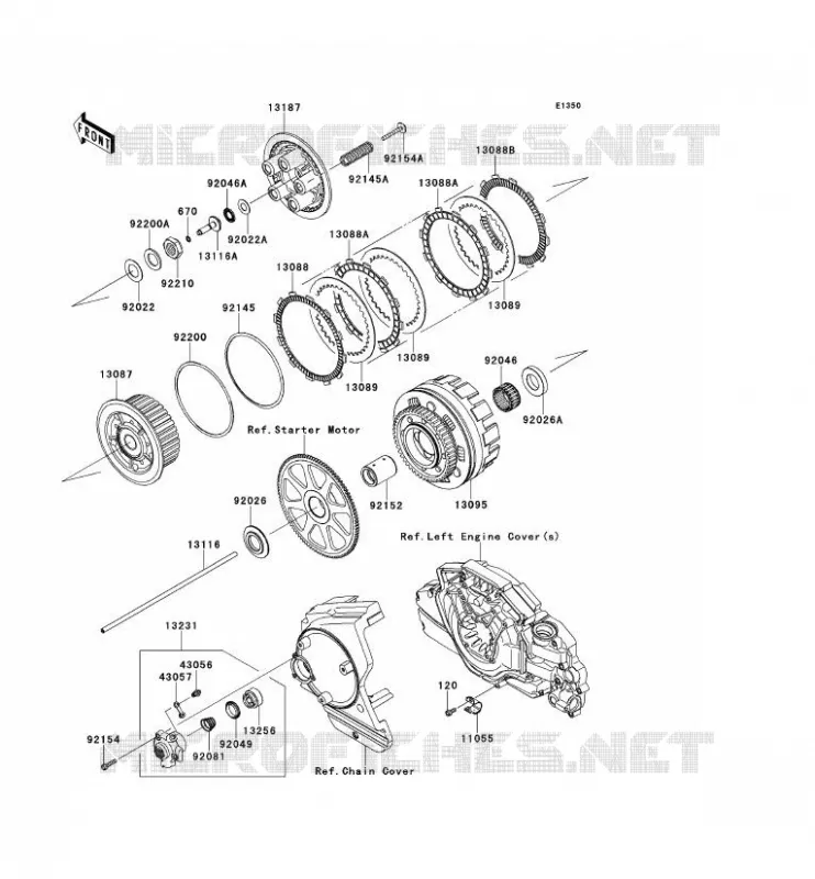 EMBRAYAGE Kawasaki MOTOS 1700 2012 VN1700 CLASSIC TOURER ABS  VN1700DCF