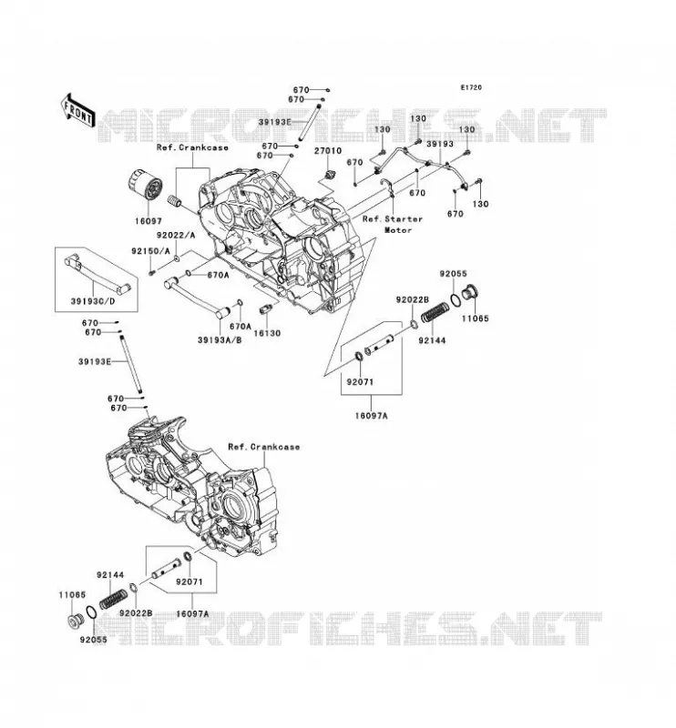 FILTRE &Agrave; HUILE Kawasaki MOTOS 1700 2012 VN1700 CLASSIC TOURER ABS  VN1700DCF