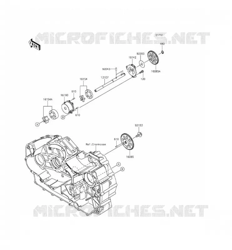 POMPE A HUILE Kawasaki MOTOS 1700 2015 VULCAN 1700 NOMAD ABS  VN1700DFF