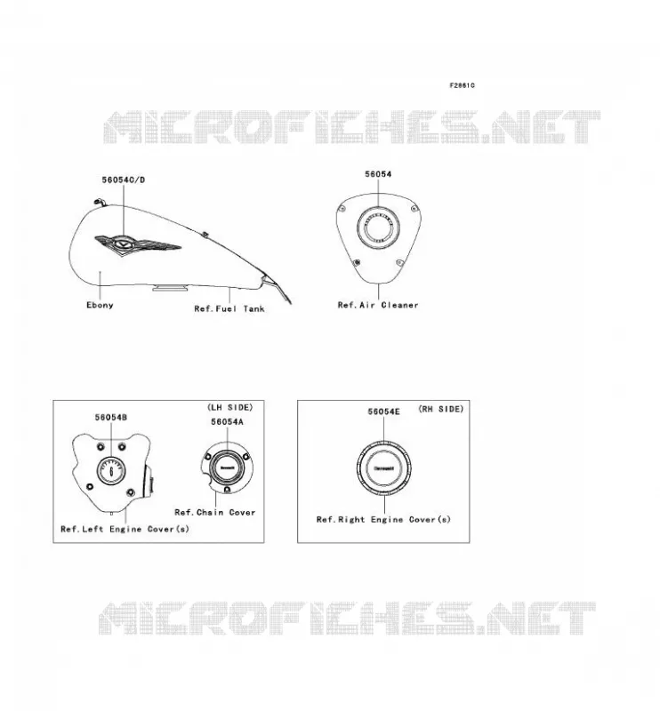 STICKER(EBONY) Kawasaki MOTOS 1700 2012 VN1700 CLASSIC  VN1700ECF