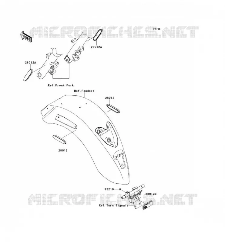 CATADIOPTRES Kawasaki MOTOS 1700 2013 VN1700 CLASSIC  VN1700EDF