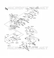 CACHE LAT&Eacute;RAL/GARDE CHAINE pour Kawasaki VN1700 CLASSIC ABS 2011