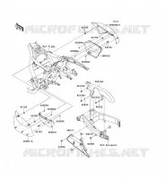 CACHE LAT&Eacute;RAL/GARDE CHAINE pour Kawasaki VN1700 CLASSIC ABS 2012