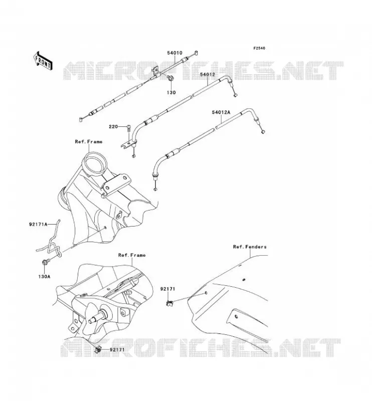 CABLES Kawasaki MOTOS 1700 2012 VN1700 CLASSIC ABS  VN1700FCF