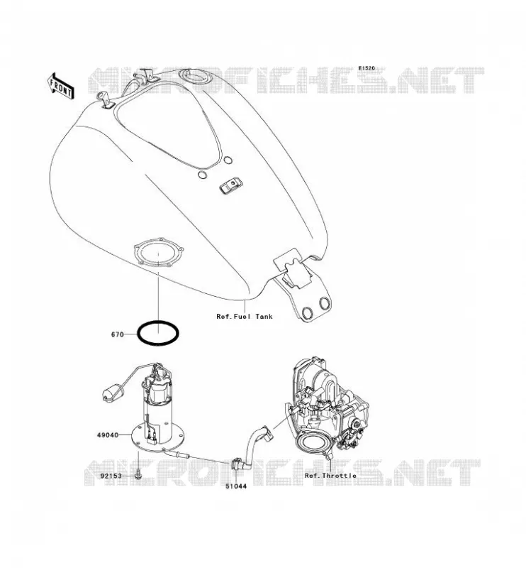 POMPE A ESSENCE Kawasaki MOTOS 1700 2012 VN1700 CLASSIC ABS  VN1700FCF