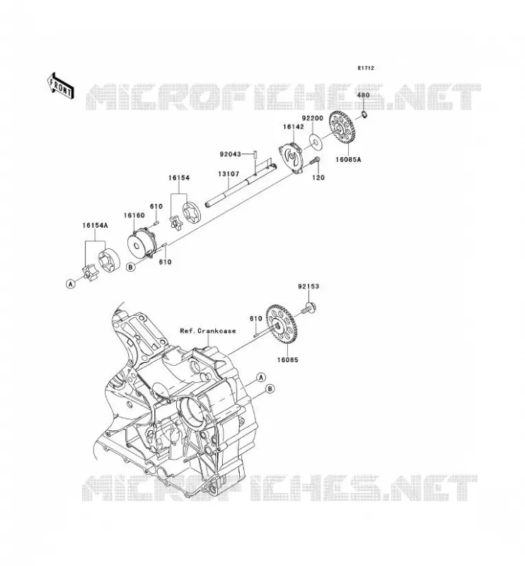 POMPE A HUILE Kawasaki MOTOS 1700 2012 VN1700 CLASSIC ABS  VN1700FCF