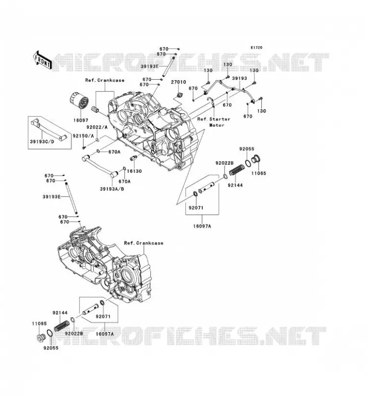 FILTRE &Agrave; HUILE Kawasaki MOTOS 1700 2013 VN1700 CLASSIC ABS  VN1700FDF