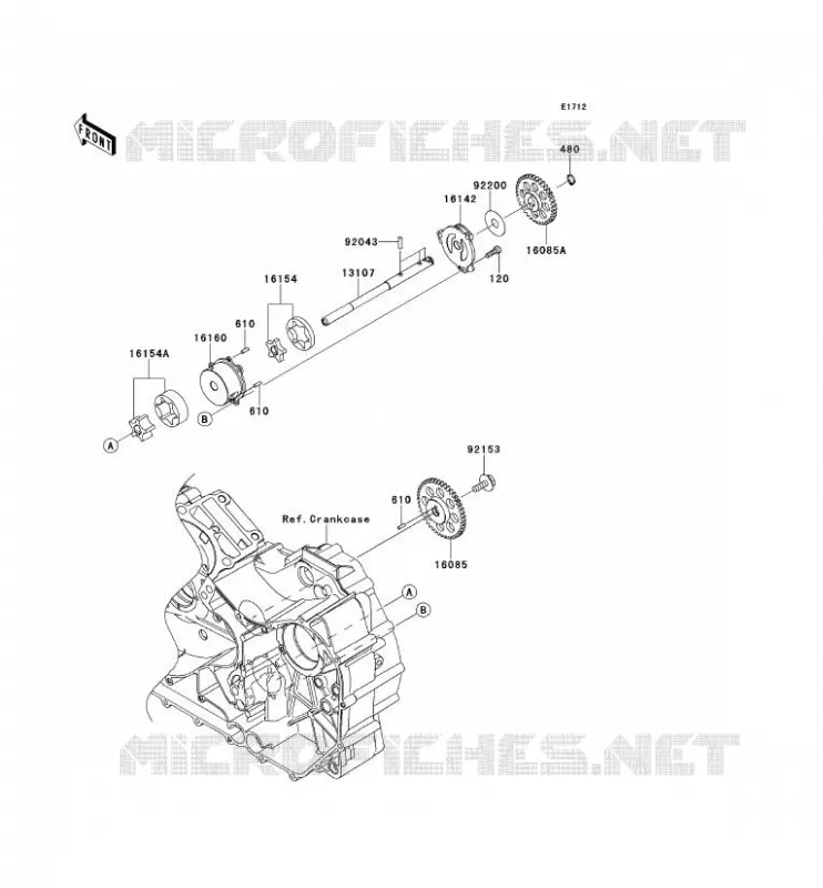 POMPE A HUILE Kawasaki MOTOS 1700 2014 VN1700 CLASSIC ABS  VN1700FEF