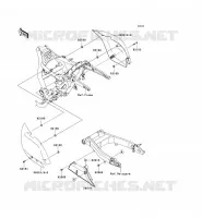 CACHE LAT&Eacute;RAL/GARDE CHAINE pour Kawasaki VN1700 VAQUERO 2012