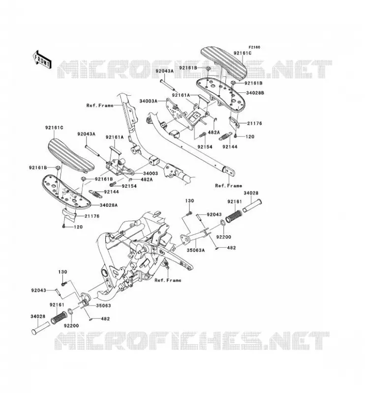 REPOSE PIED Kawasaki MOTOS 1700 2012 VN1700 VAQUERO  VN1700JCF