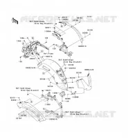 GARDE BOUE ARRI&Egrave;RE pour Kawasaki VN1700 VOYAGER CUSTOM ABS 2012
