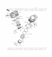 CYLINDRE/PISTON pour Kawasaki VULCAN 1700 VOYAGER CUSTOM ABS 2014
