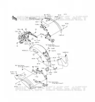 GARDE BOUE ARRI&Egrave;RE pour Kawasaki VULCAN 1700 VOYAGER CUSTOM ABS 2014