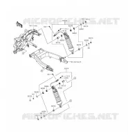 SUSPENSION/AMORTISSEUR pour Kawasaki VULCAN 1700 VOYAGER CUSTOM ABS 2014