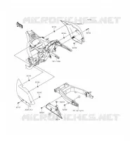 CACHE LAT&Eacute;RAL/GARDE CHAINE pour Kawasaki VULCAN 1700 VOYAGER CUSTOM ABS 2015