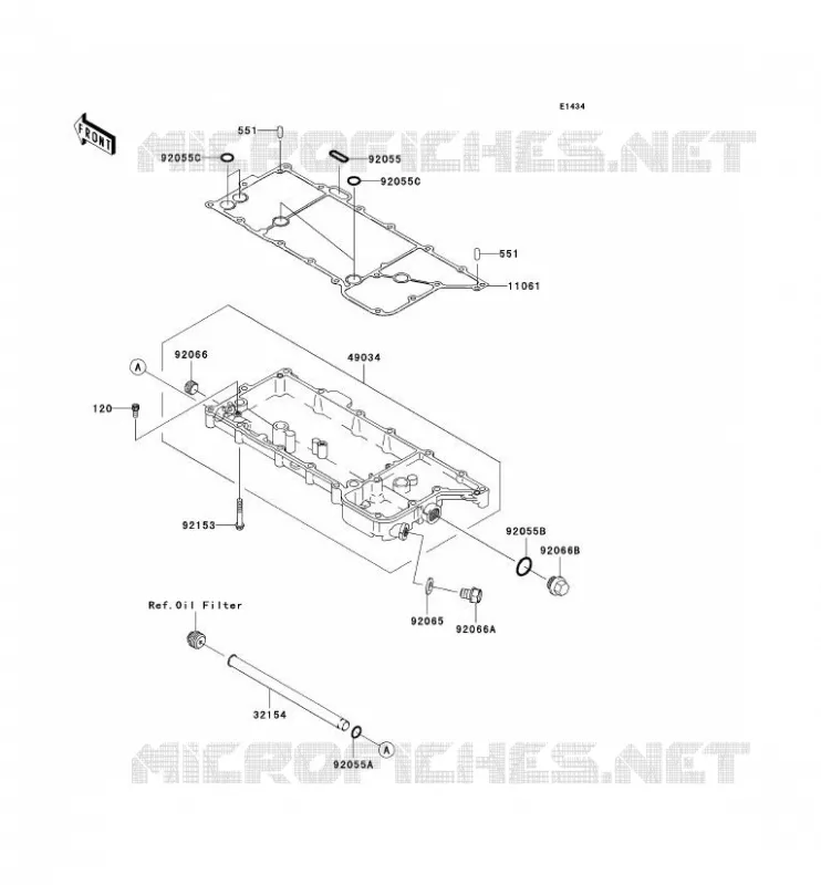 CARTER INFERIEUR Kawasaki MOTOS 2000 2004 VN2000  VN2000-A1