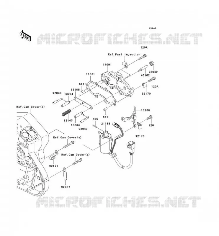 SOLENOID DEMARREUR Kawasaki MOTOS 2000 2004 VN2000  VN2000-A1