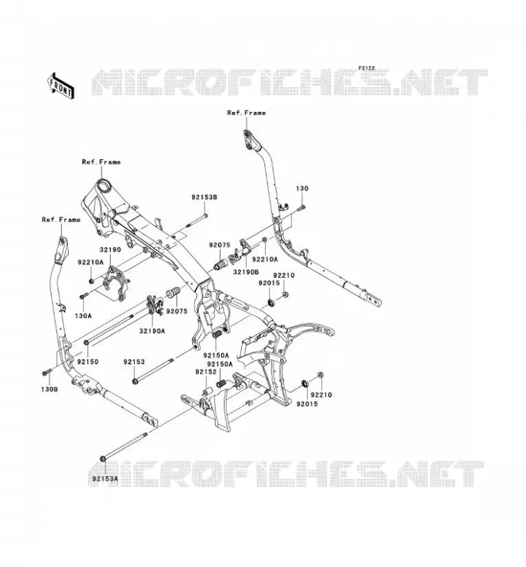 SUPPORT MOTEUR Kawasaki MOTOS 2000 2004 VN2000  VN2000-A1