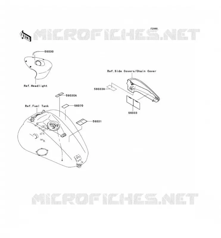 LABEL Kawasaki MOTOS 2000 2004 VN2000  VN2000-A1H