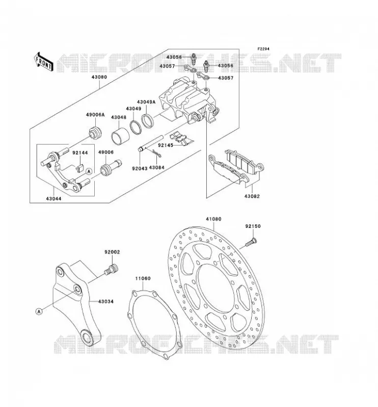 FREIN ARRIERE Kawasaki MOTOS 2000 2005 VN2000  VN2000-A2