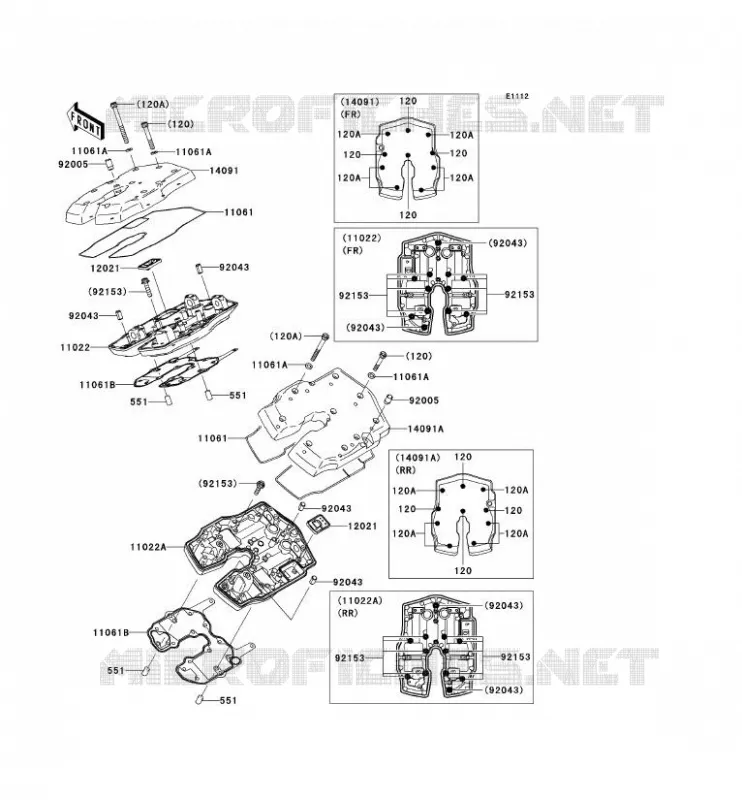 COUVRE CULASSE Kawasaki MOTOS 2000 2005 VN2000  VN2000-A2H