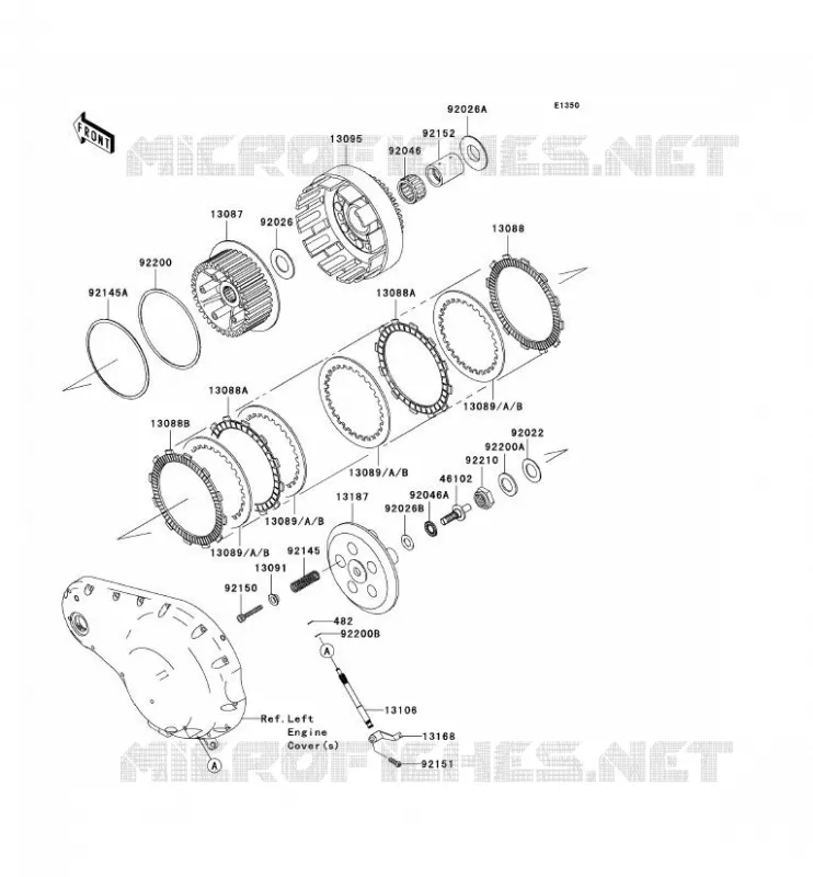 EMBRAYAGE Kawasaki MOTOS 2000 2005 VN2000  VN2000-A2H