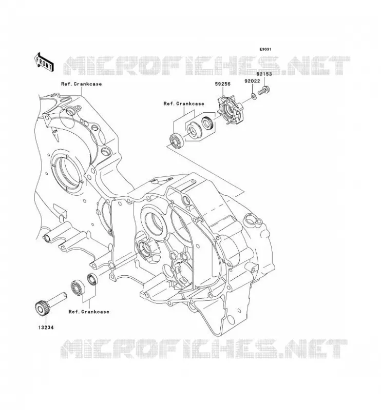 POMPE &Agrave; EAU Kawasaki MOTOS 2000 2005 VN2000  VN2000-A2H