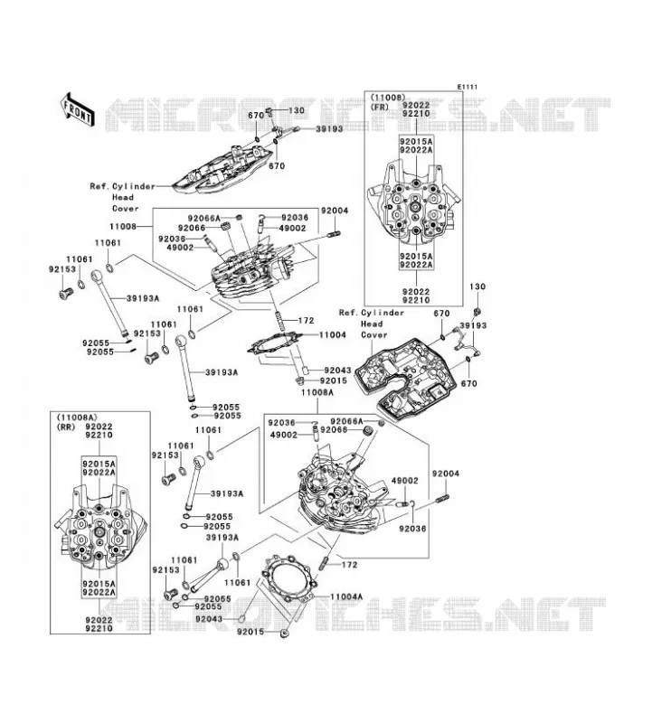 CULASSE Kawasaki MOTOS 2000 2006 VN2000  VN2000A6F