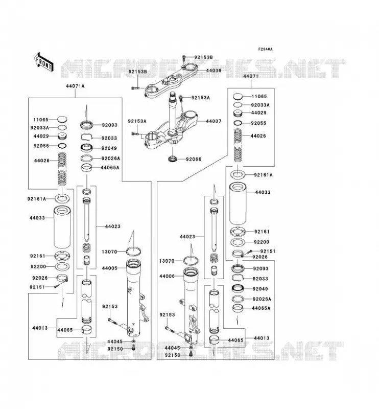 FOURCHE Kawasaki MOTOS 2000 2006 VN2000  VN2000A6F
