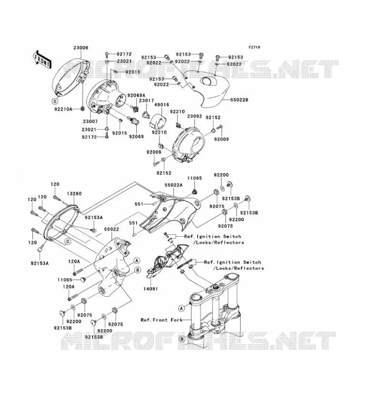 OPTIQUE(S) Kawasaki MOTOS 2000 2006 VN2000  VN2000A6F