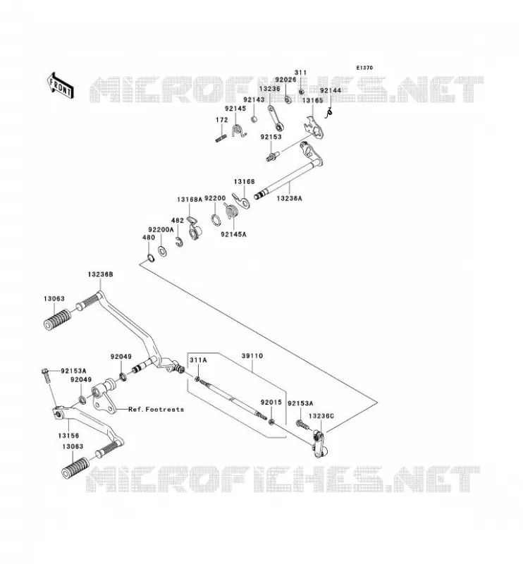 SELECTEUR Kawasaki MOTOS 2000 2006 VN2000  VN2000A6F