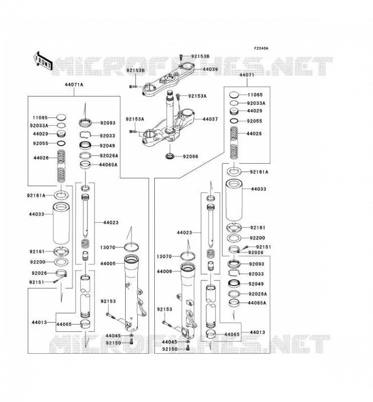 FOURCHE Kawasaki MOTOS 2000 2007 VN2000  VN2000A7F