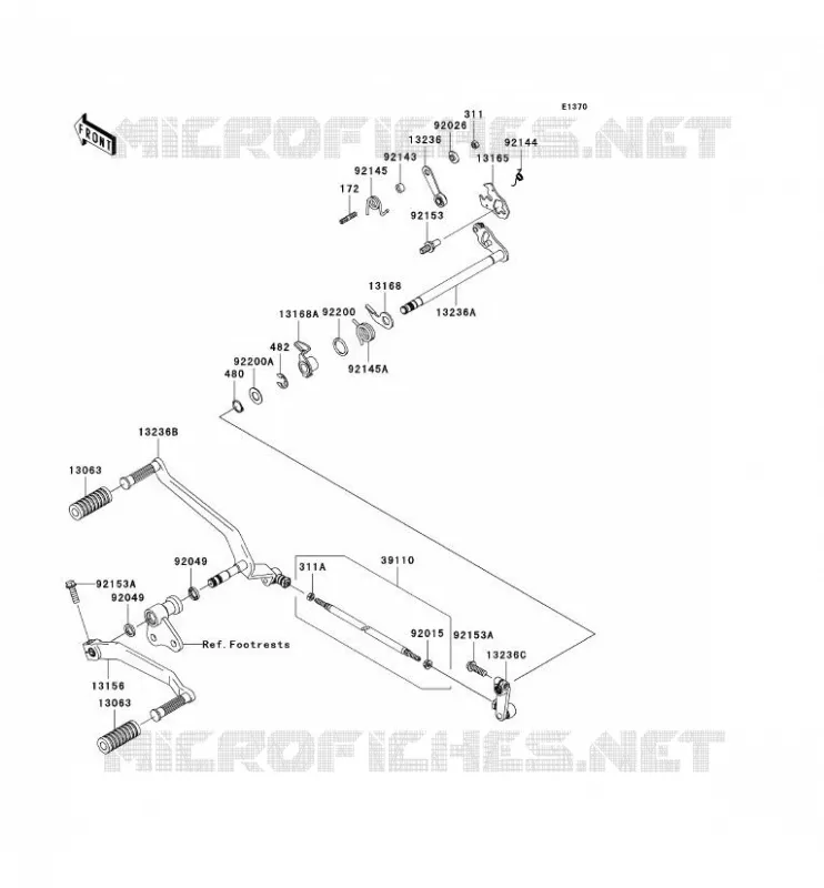 SELECTEUR Kawasaki MOTOS 2000 2005 VN2000 LTD  VN2000-D1