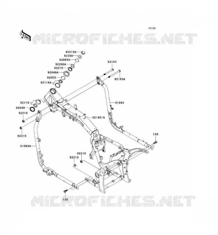 CH&Acirc;SSIS Kawasaki MOTOS 2000 2006 VN2000 CLASSIC  VN2000E6F