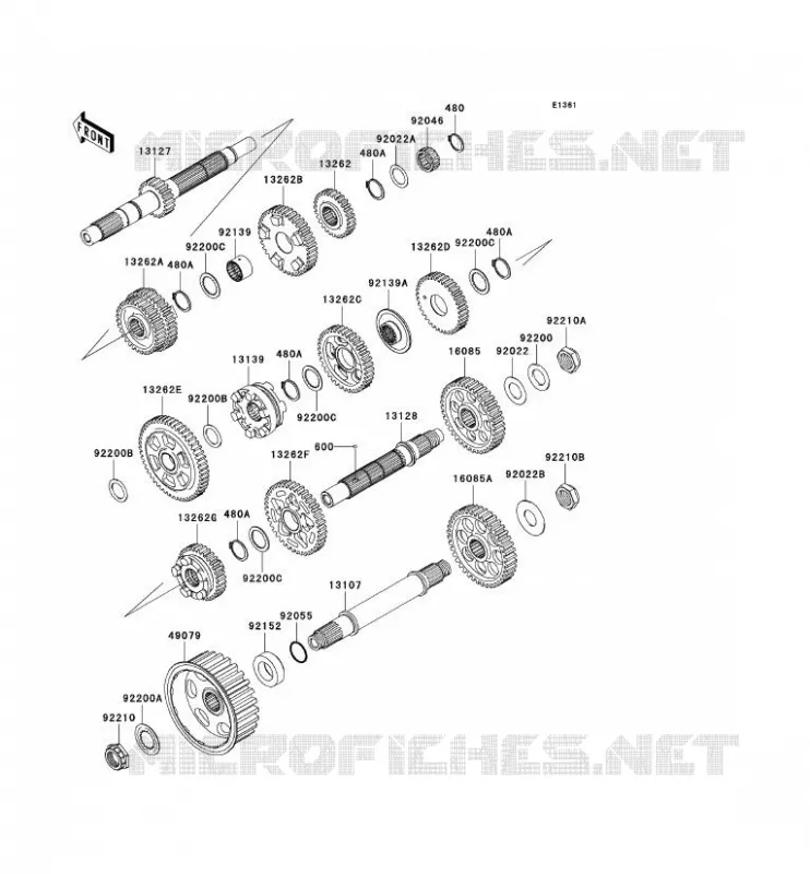 TRANSMISSION Kawasaki MOTOS 2000 2006 VN2000 CLASSIC  VN2000E6F