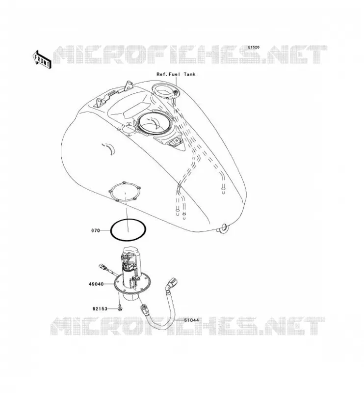 POMPE A ESSENCE Kawasaki MOTOS 2000 2006 VN2000 CLASSIC  VN2000E6F